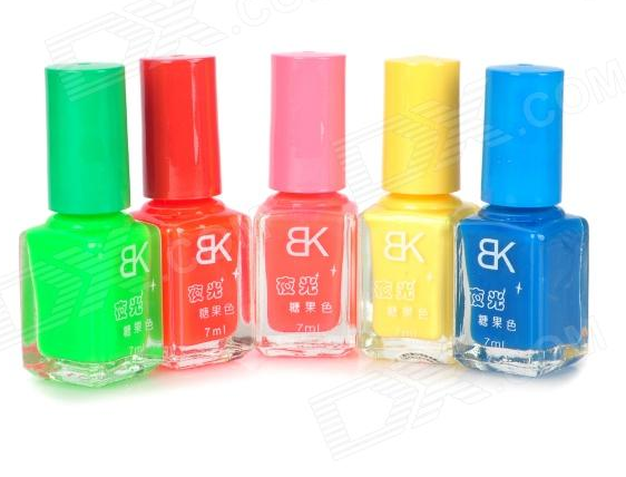 5 esmaltes coloridos